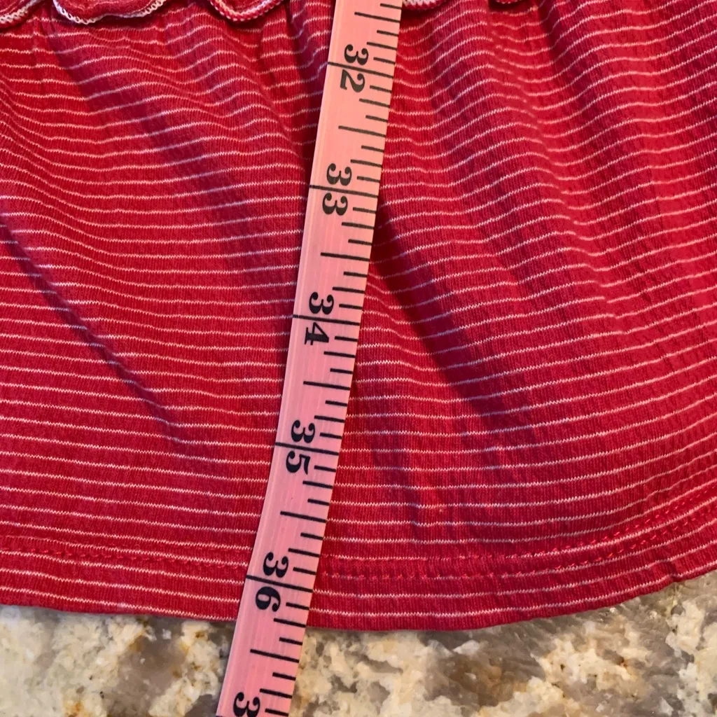 Max Studio Dress Womens Sleeveless Ruffle Short Smocked Waist Red L Large - Image 7