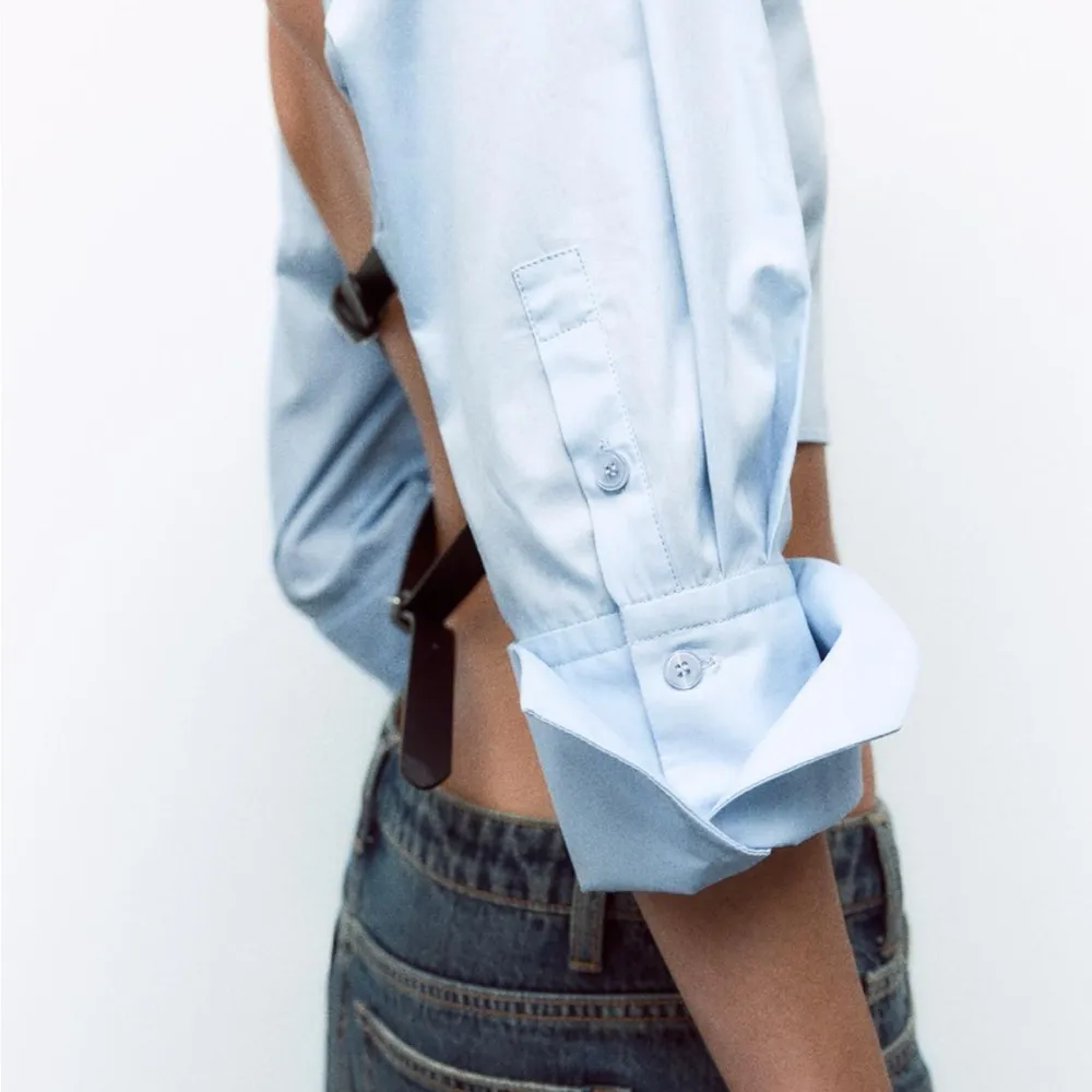 ZARA Open Back Belted Poplin Shirt - Image 5