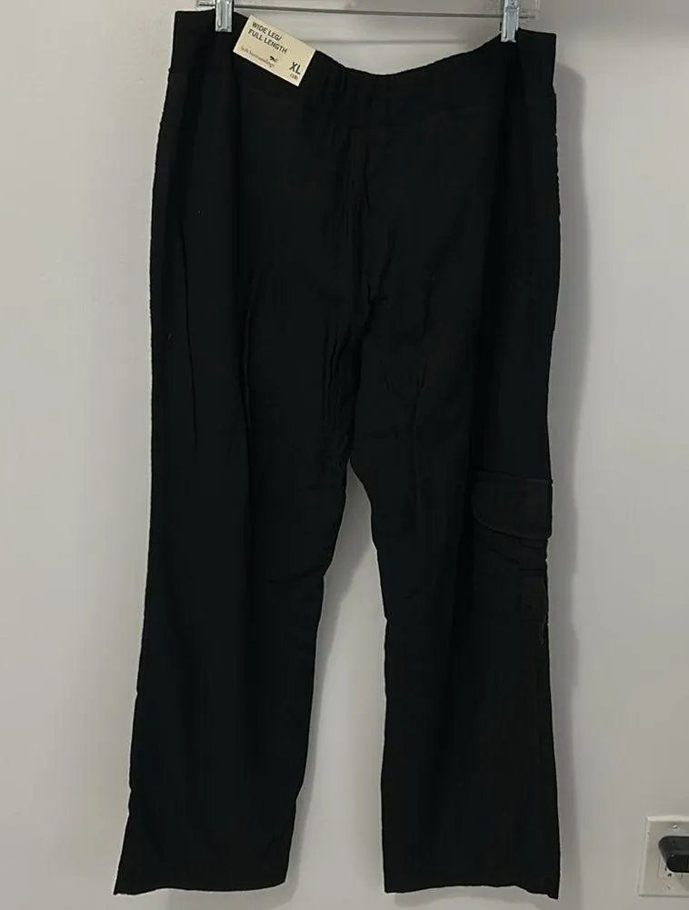 Soft Surroundings Black Linen Blend Cargo Pants - Image 3