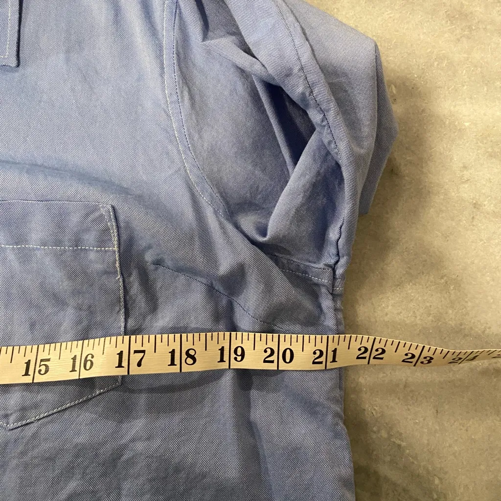 Gap Size XL Blue Contrast Stitch Cotton Button Down Collared Shirt - Image 11