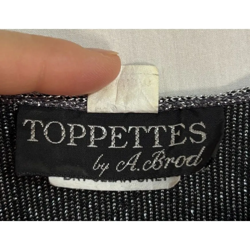Toppettes by A. Brod Womens Silver Metallic Tank Top Glam 90s Y2K Clubwear Sz M Size M - Image 6