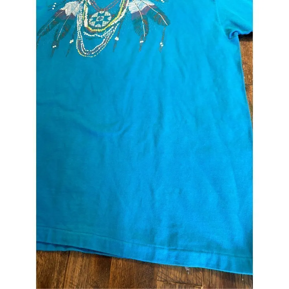 Hanes beefy t vintage single stitch made in USA native tribal print size xl - Image 5