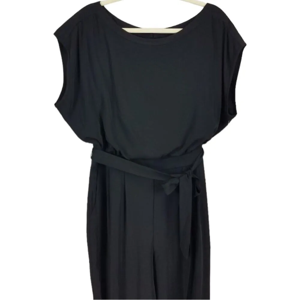 Eliza J Wide Leg Cap Sleeve Jumpsuit Black 14 NWT - Image 6