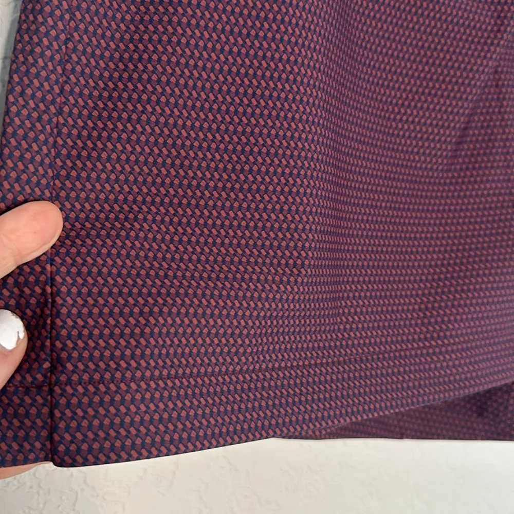 NEW SPANX Sunshine Skort Maroon Burgundy Geo Print Skirt Tennis Athleisure XL - Image 3