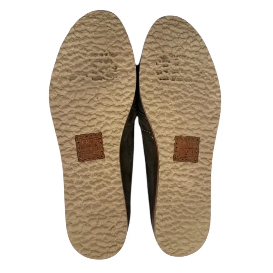 Frye Milly Fisherman Women's Charcoal Leather Slip-on Leather Flats Size 9.5 - Image 7