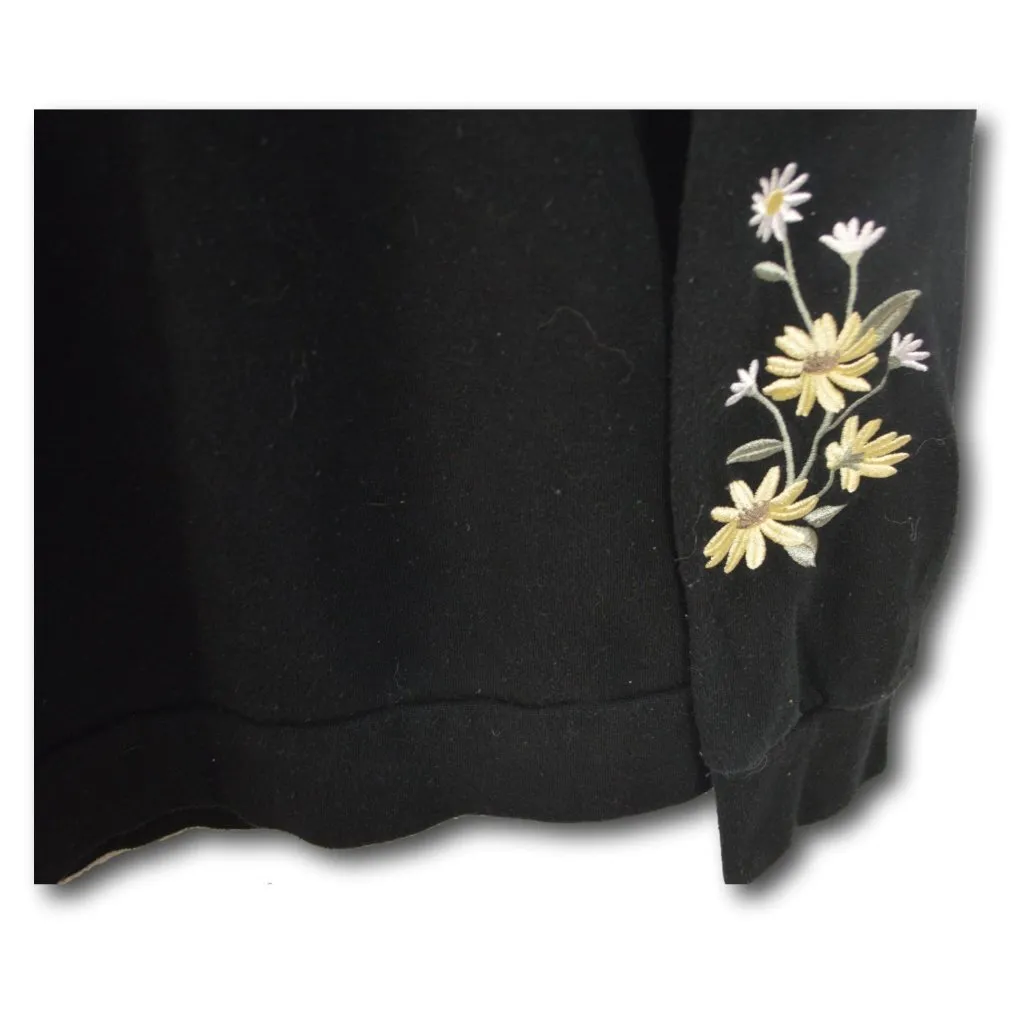 My Neighbor Totoro Hoodie Size: SM Black Embroidered Soft Studio Ghibli Anime - Image 4