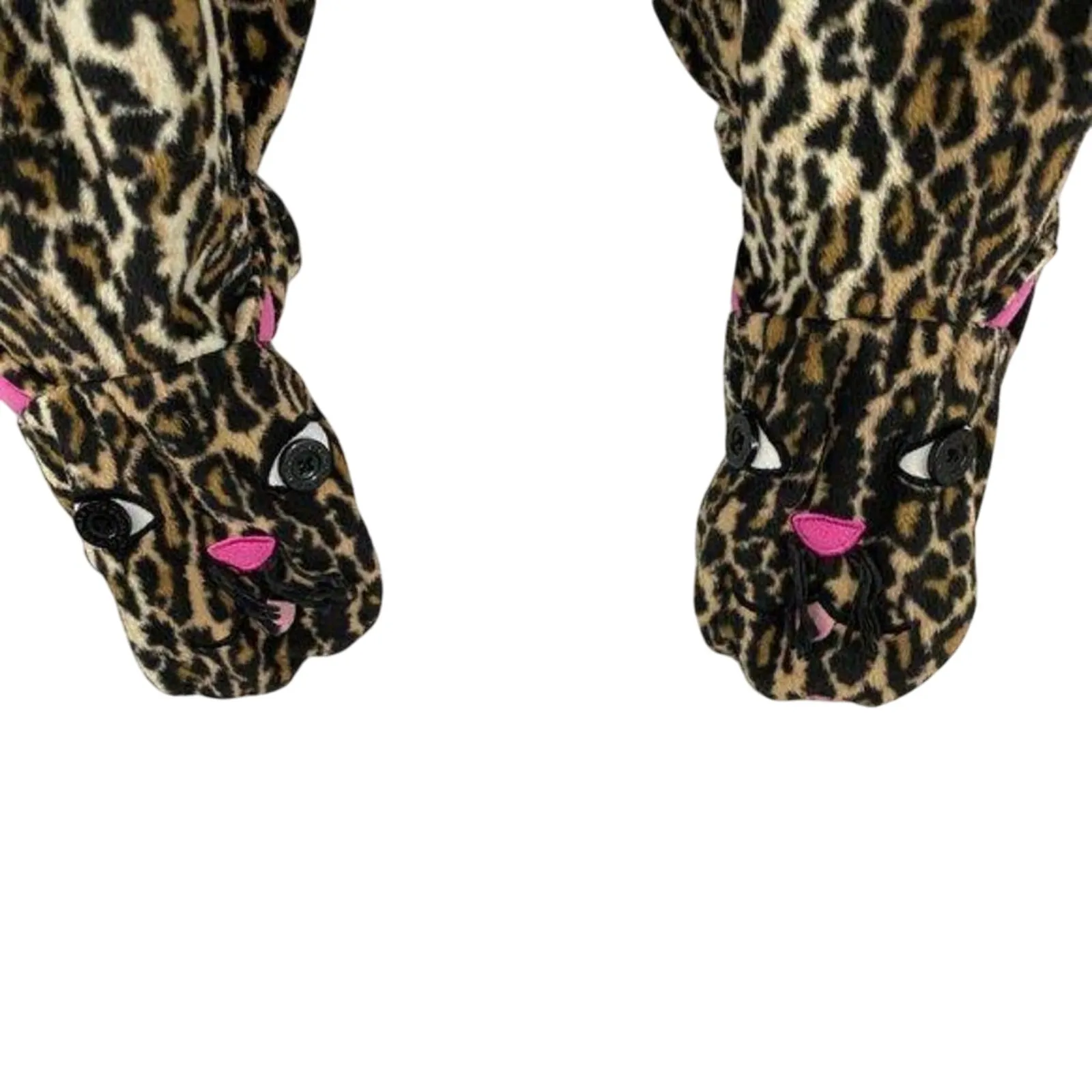 Nick & Nora Leopard One Piece Sleepwear Footed Pajamas Womens Medium - Image 4