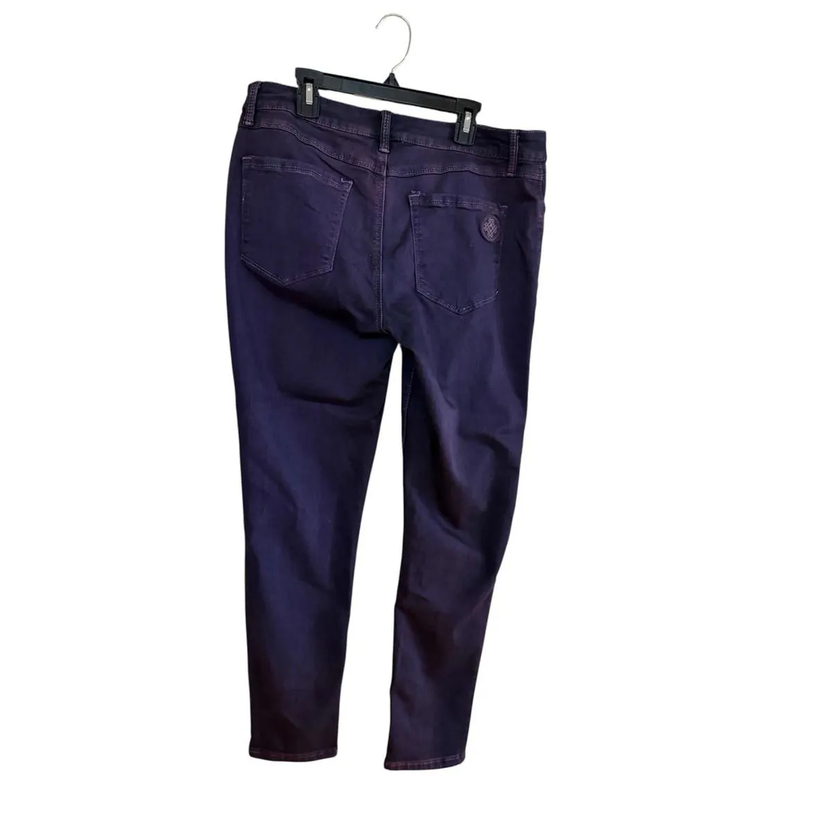 Laurie Felt Jeans, Women's Large Purple Denim, Silky Overdye Skinny, Stretch NWT - Image 2