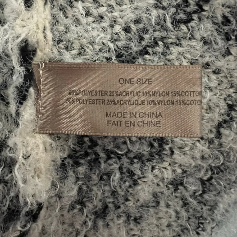By Maeve  One Size Houndstooth Open Front Shawl Cardigan sz OS - Image 9