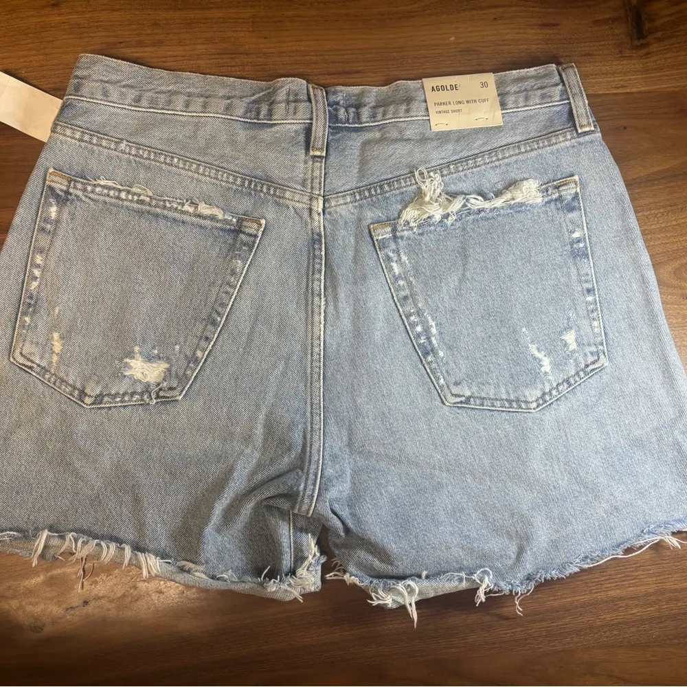 AGOLDE Women's Light Blue Denim Shorts - Image 2