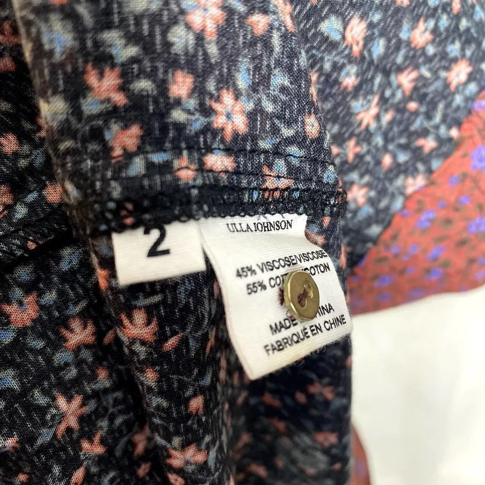 Verona Floral Patchwork A-Line Tiered Midi Dress Multicolor Size 2 - Image 11