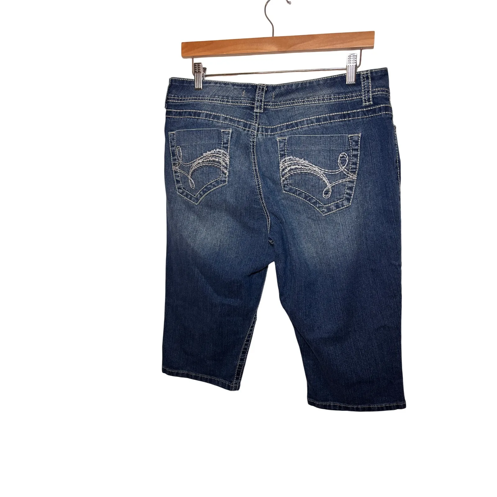 Nine West Shorts Womens 14 Blue Denim Brady Vintage America Collection Bottoms - Image 2