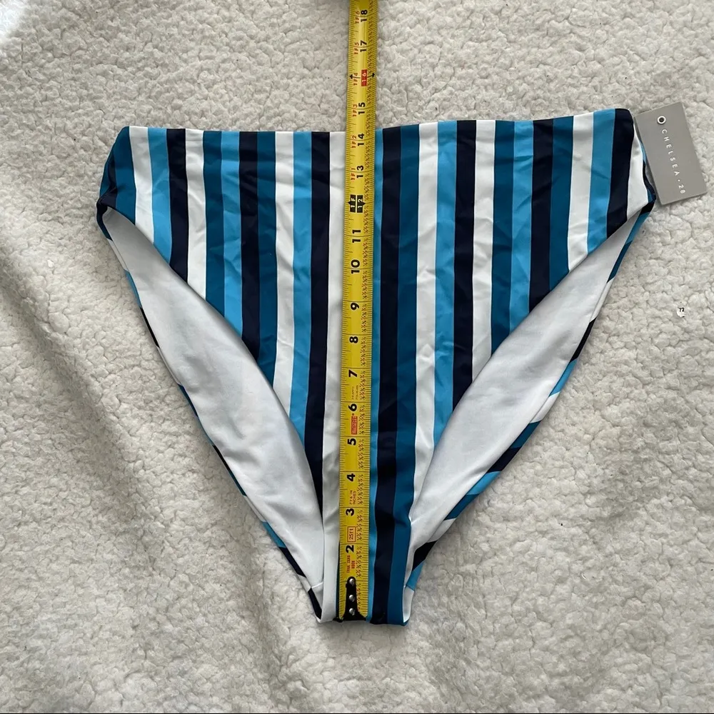 Chelsea 28 Easy Retro High Waist Bikini Bottoms Blue Size XL - Image 10