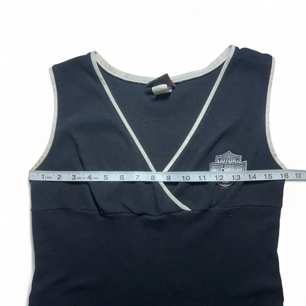 Vintage Y2K early 2000s Made in USA Black Harley Davidson Tank Top Large - Image 3