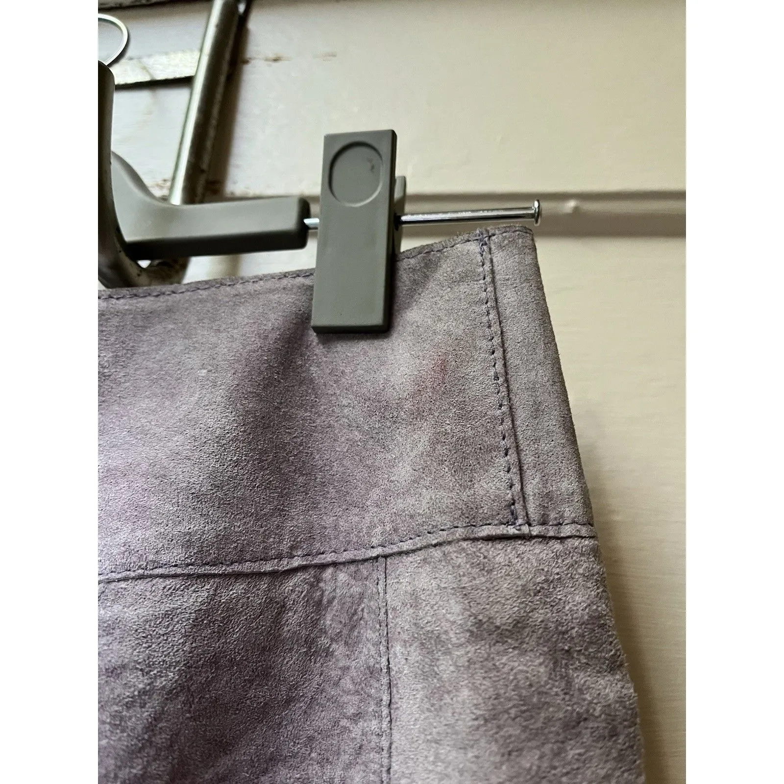 Y2k Bebe Leather Mini Skirt 0 Purple Patchwork Boho Festival Cowgirl Feminine - Image 8