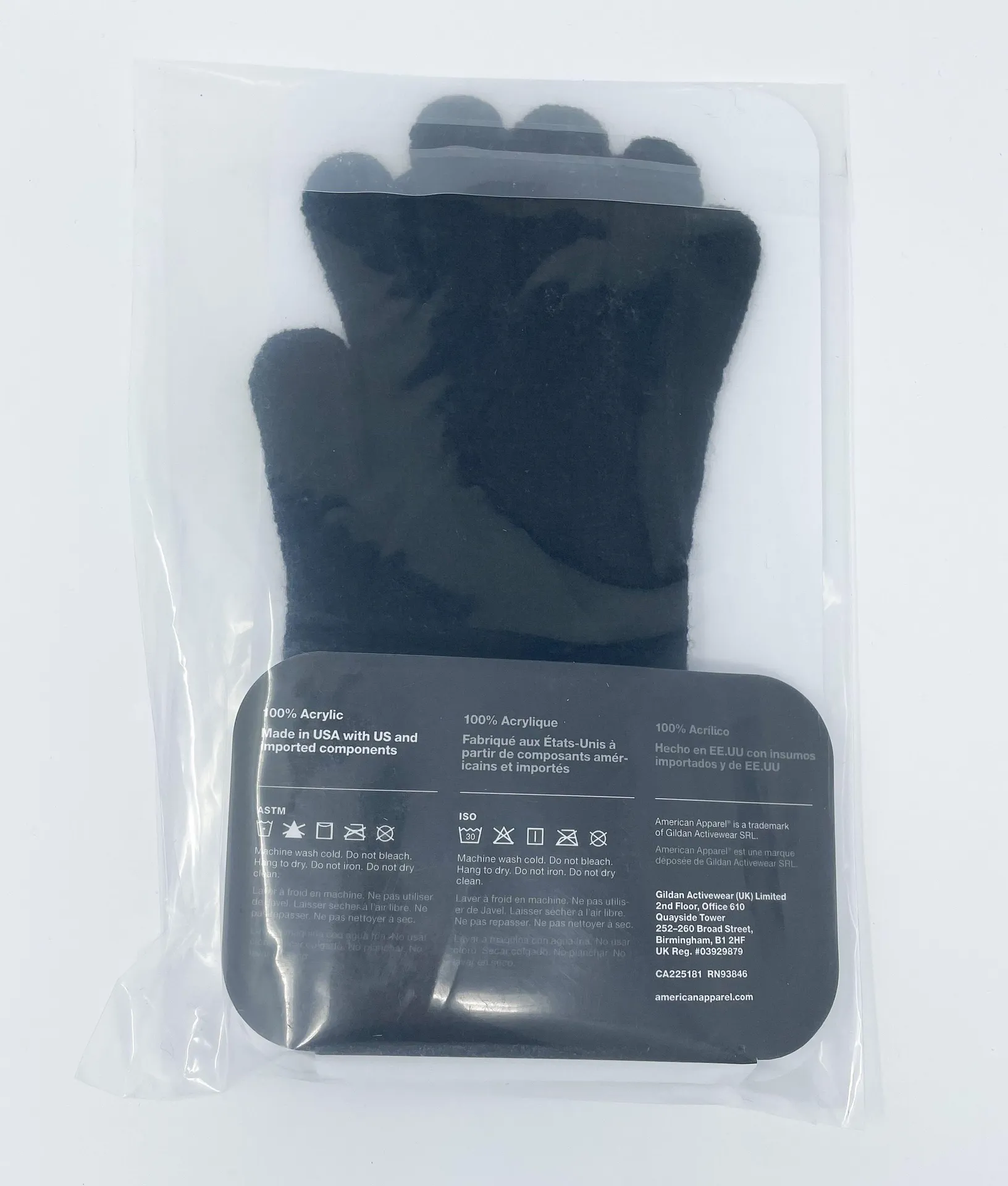 Black Knit Gloves - Image 2