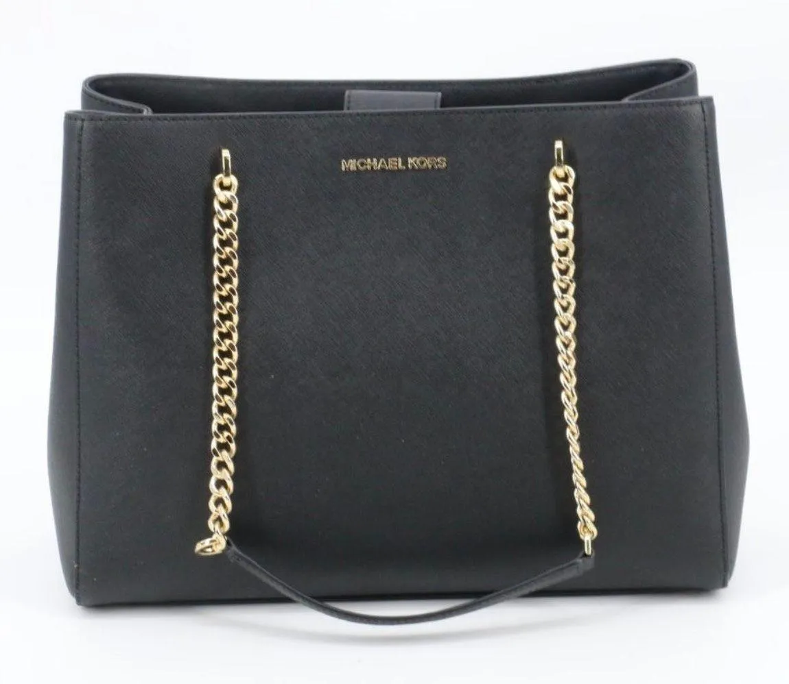Michael Kors Ellis Large Chain Tote- black - Image 3