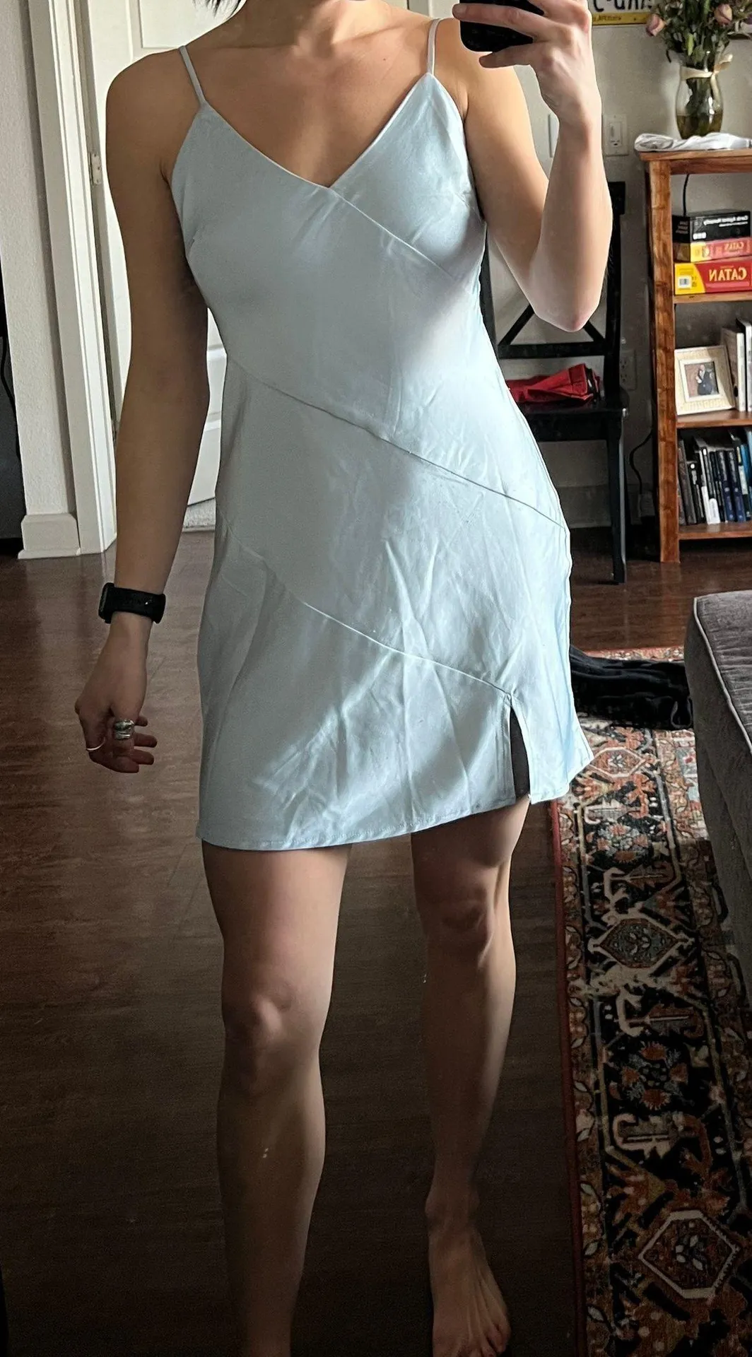 Maliha Mini Dress Blue - Image 7