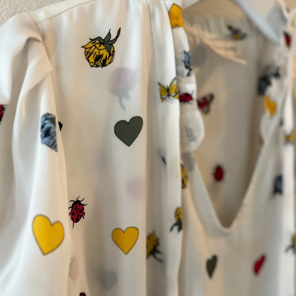 Maison Jules White Blouse with Colorful Print - Image 4