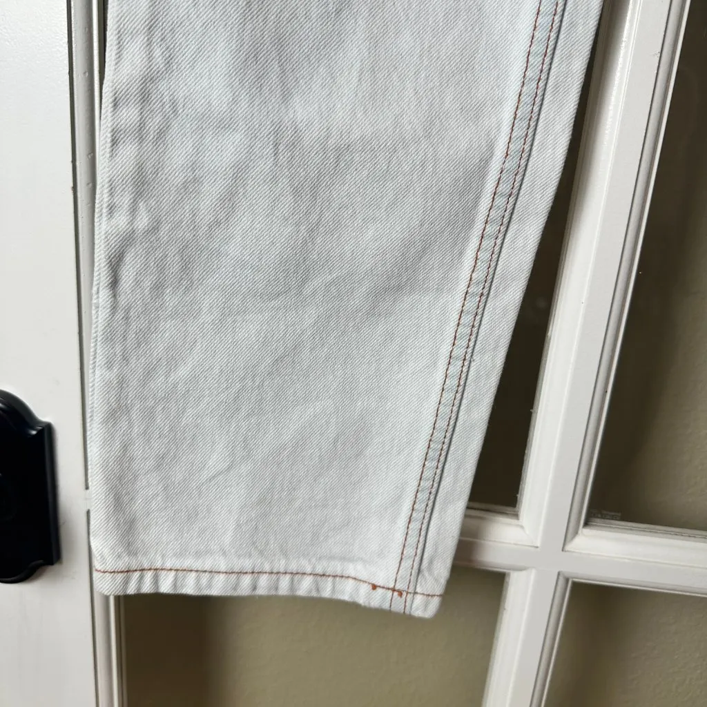 Brandy Melville J. GALT /  White Jeans Wide Leg Size Medium - Image 4