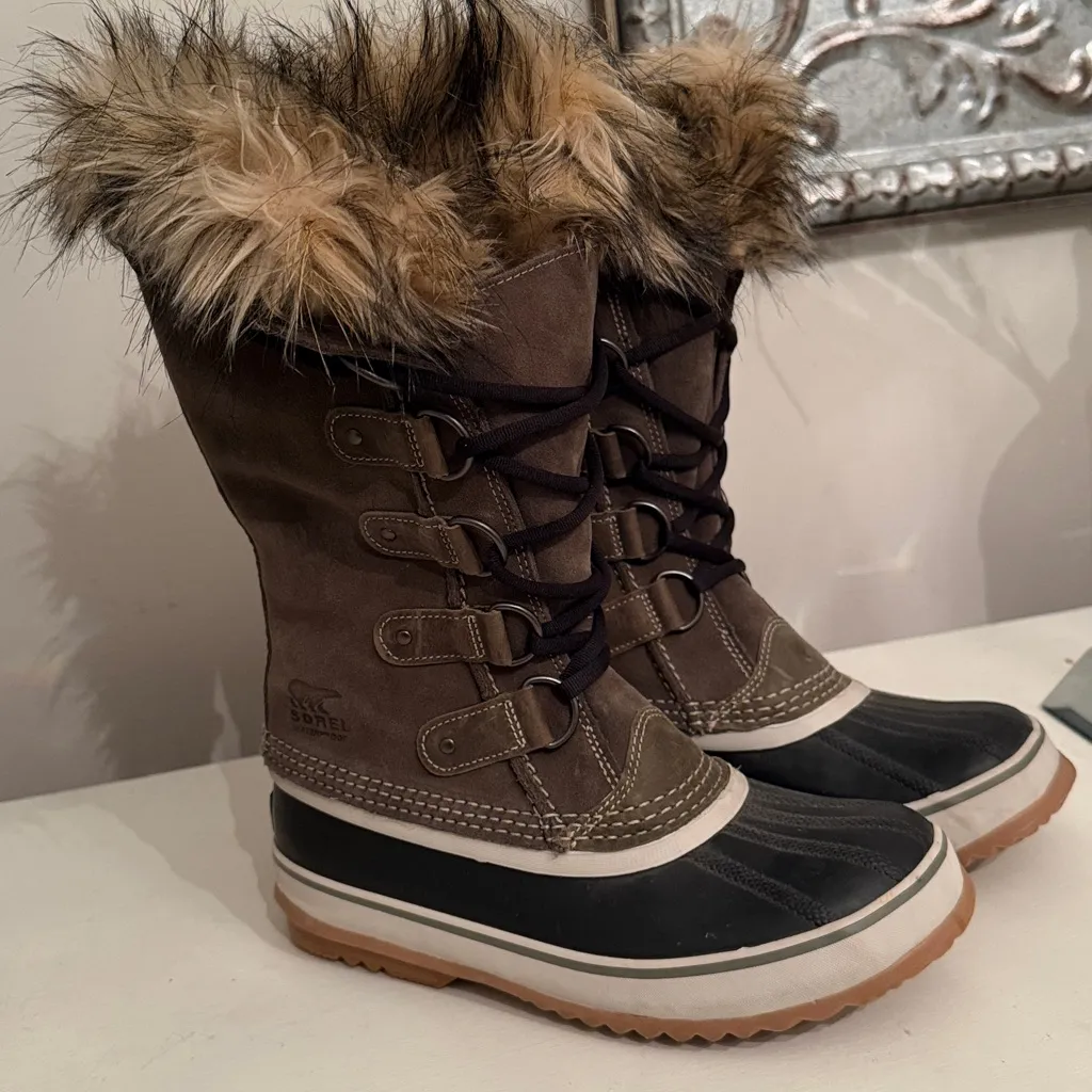 Sorel Joan Of Arctic Waterproof Boots winter snow size 8 leather - Image 12