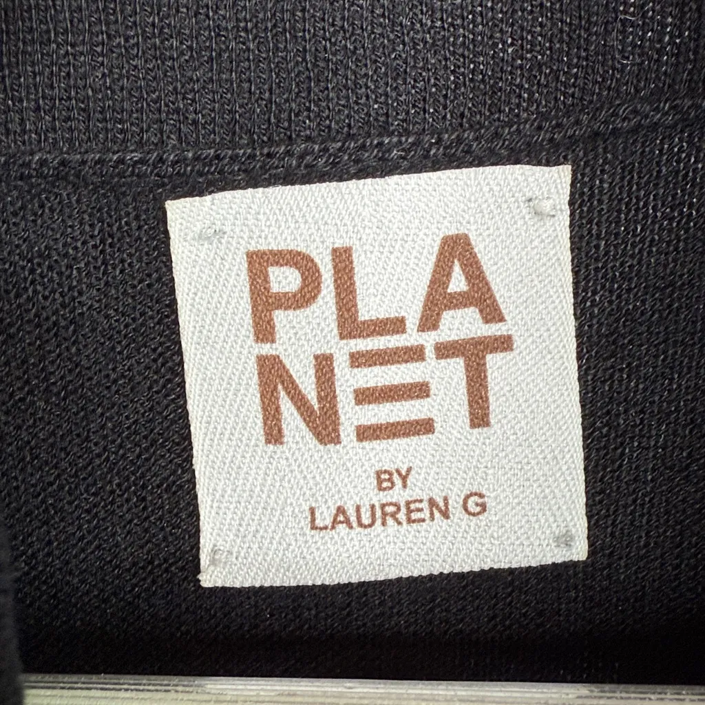 PLANET by Lauren G Two Tone Knit Turtleneck Tunic Sweater W1966 One Size Black Size undefined - Image 4