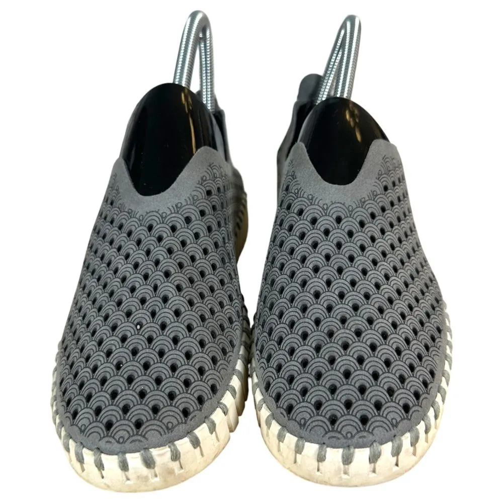 Ilse Jacobsen Tulip Grey Slip On Loafers Perforated Sneakers Women's EU 39 Size 8 - Image 4