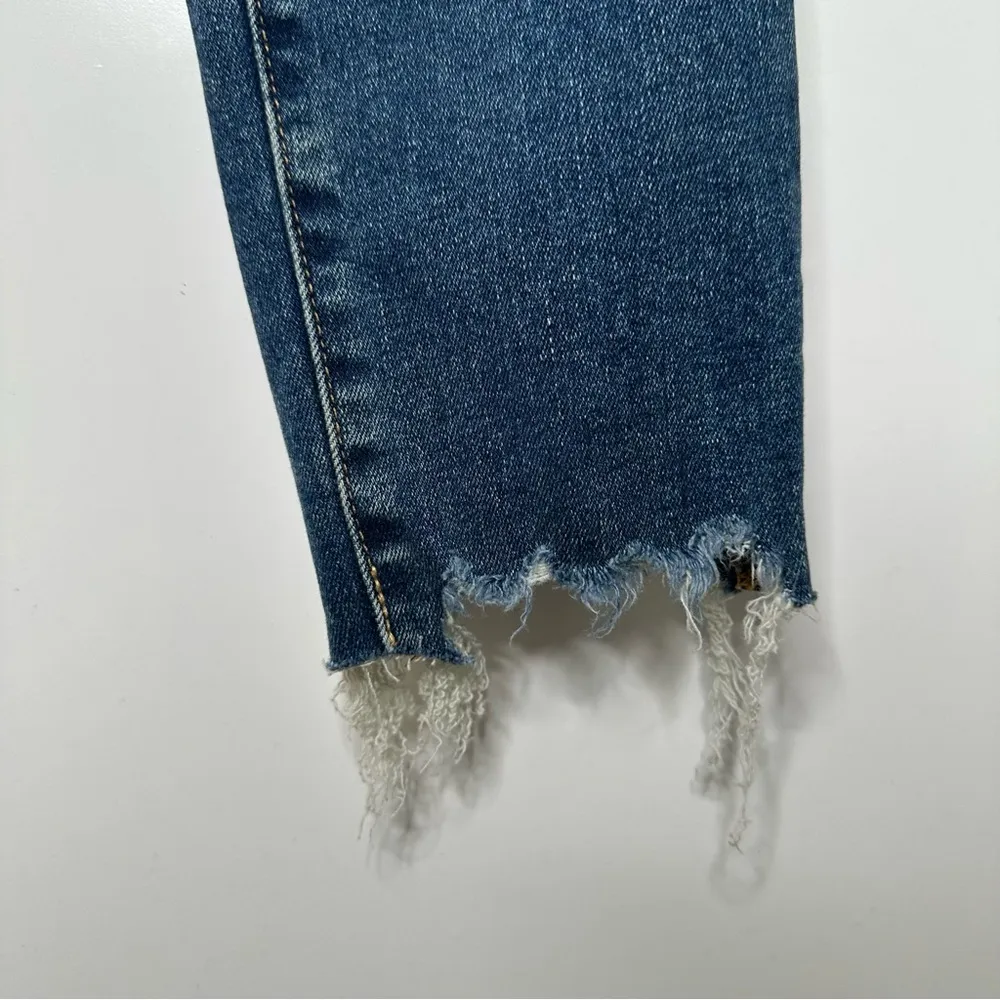 AG Adriano Goldschmied Farrah Skinny High Rise Distressed Hem Ankle Jeans 28 - Image 6