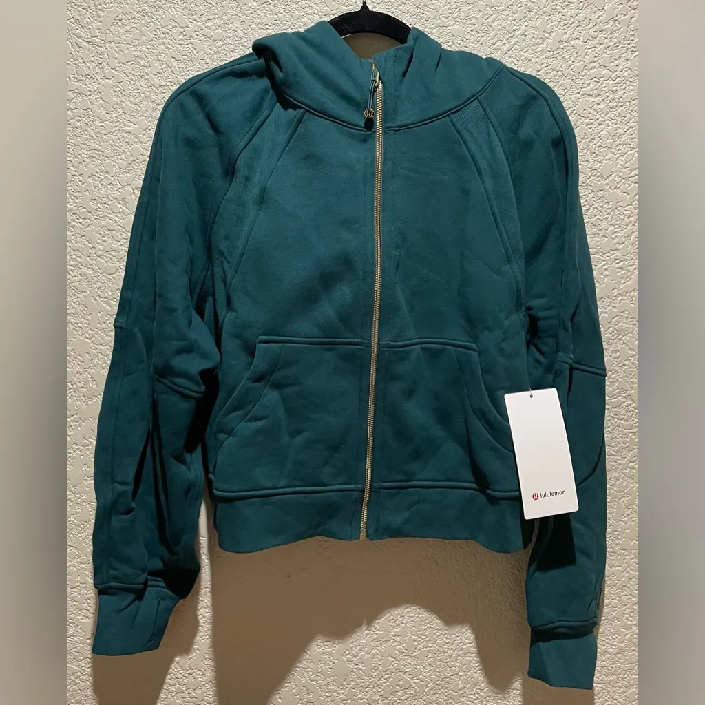 Lululemon NWT Scuba Oversized Full Zip Hoodie Green Gold Size M L - Image 2