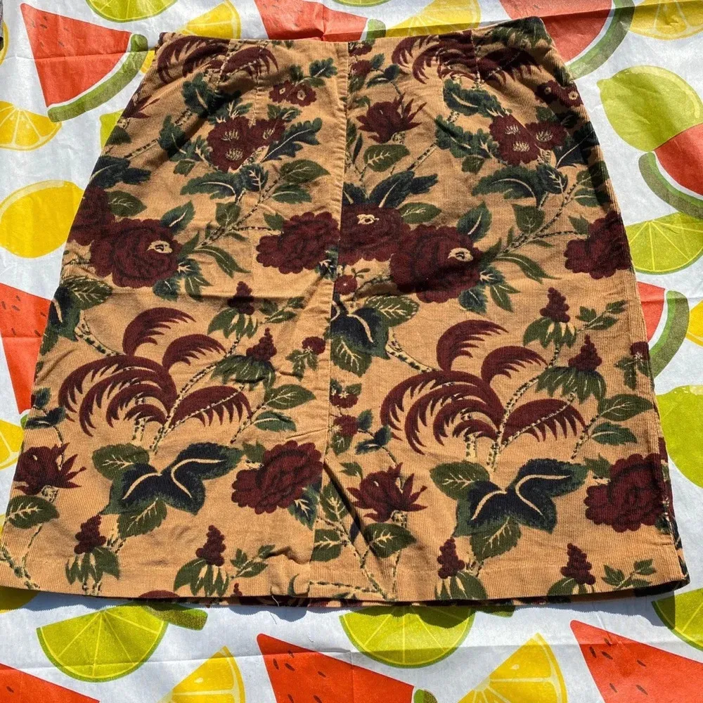 Bagatelle floral corduroy knee length skirt 14 - Image 2