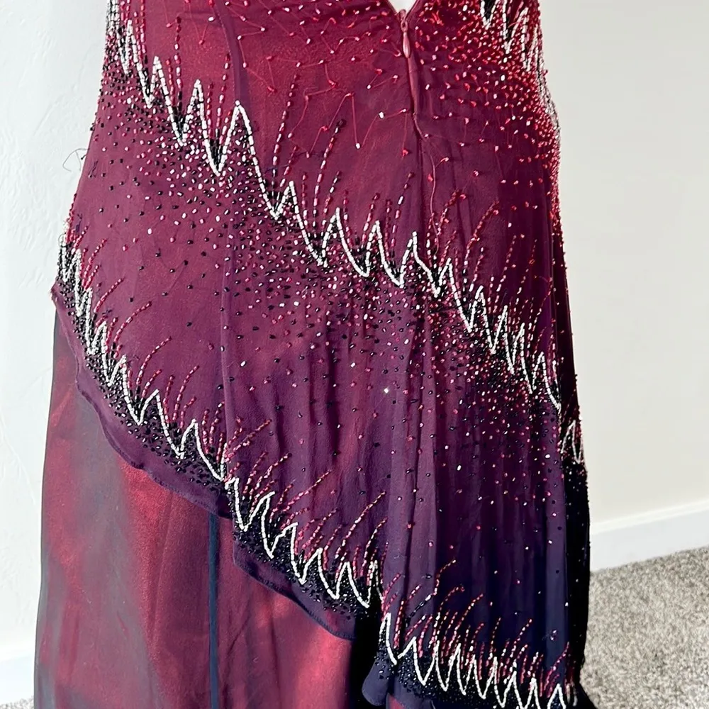 Vintage Vampy Prom Dress Red Size 2 - Image 8