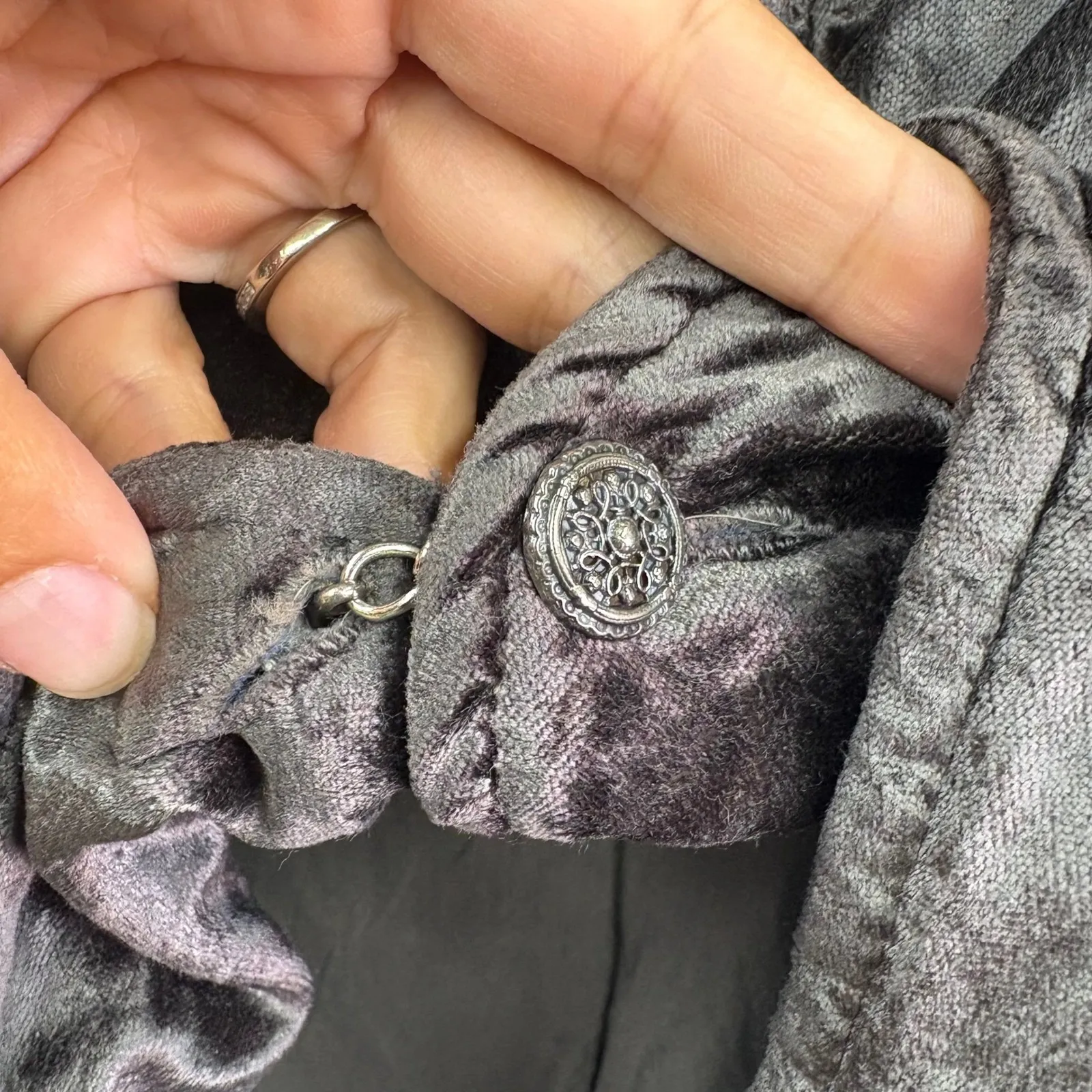 Stefanel Women's Brown Crushed Velvet Button Up Collared Jacket Blazer Elegant M Size M - Image 6