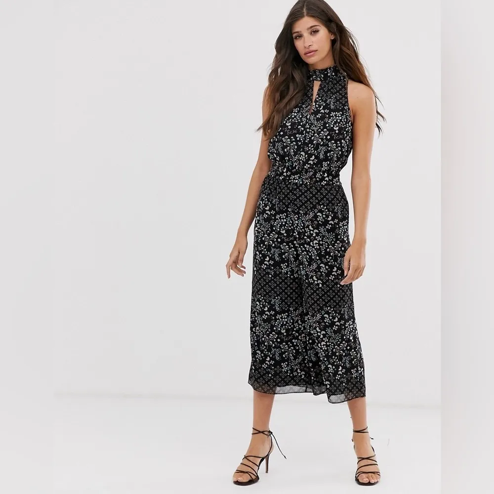 NWT TED BAKER Black Marcila Hazel High Neck Wide Leg Floral Jumpsuit - Image 99