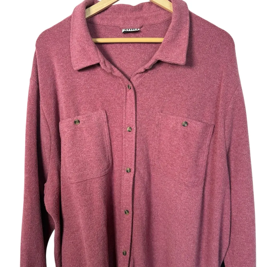 Arula Women’s Knit Button Down Top in Pink Size C (3X) - Image 4