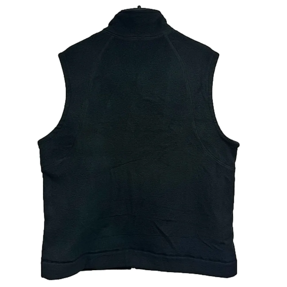 Black Fleece Zip Front Vest Zipper Pockets Women’s Size Extra Large - Image 2