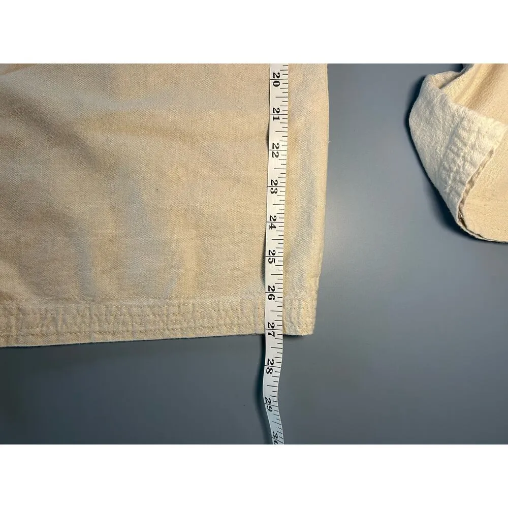 Body Central womens linen pants tan/cream size S cropped wide leg - Image 6