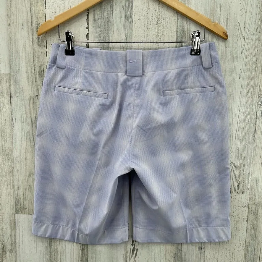 Nike Golf Bermuda Shorts Womens Small Purple White Plaid Polyester Pockets - Image 3