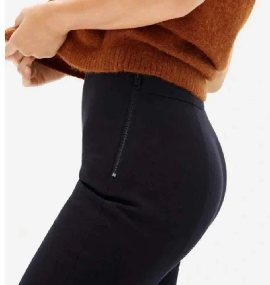 Everlane The Side Zip Stretch Cotton Work Pants Black Size 2 - Image 7