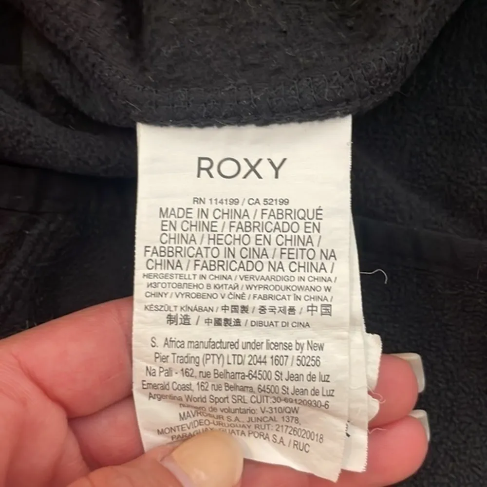 Roxy Black Zip Up Fleece Jacket - Image 6