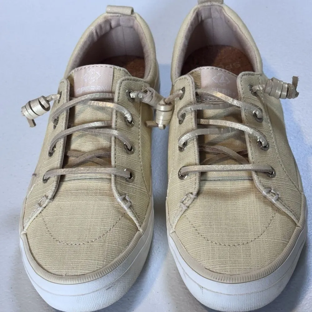 SPERRY Gold Crest Vibe Textile Sparkle Glitter Sneakers Womens Size 7 M STS88481 - Image 8