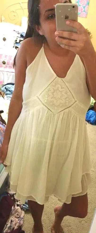 ASOS white flowy boho dress - Image 3