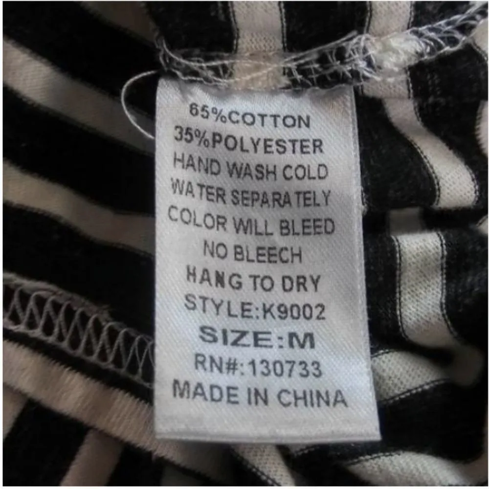 UMGEE Stripe Black White Batwing Sleeve Mini Dress - Image 7