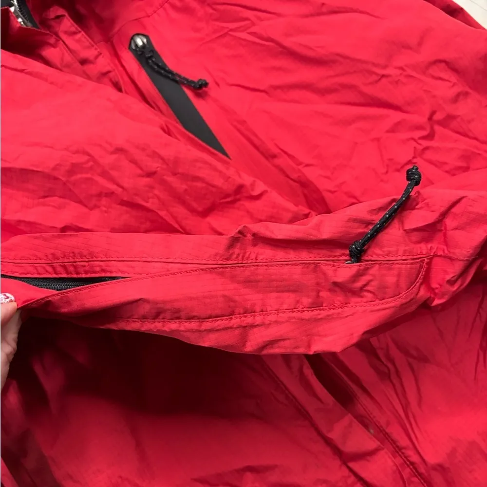 REI Jacket Women’s Size XL Red E1 Elements Full Zip Pockets Hooded Nylon Rain - Image 5