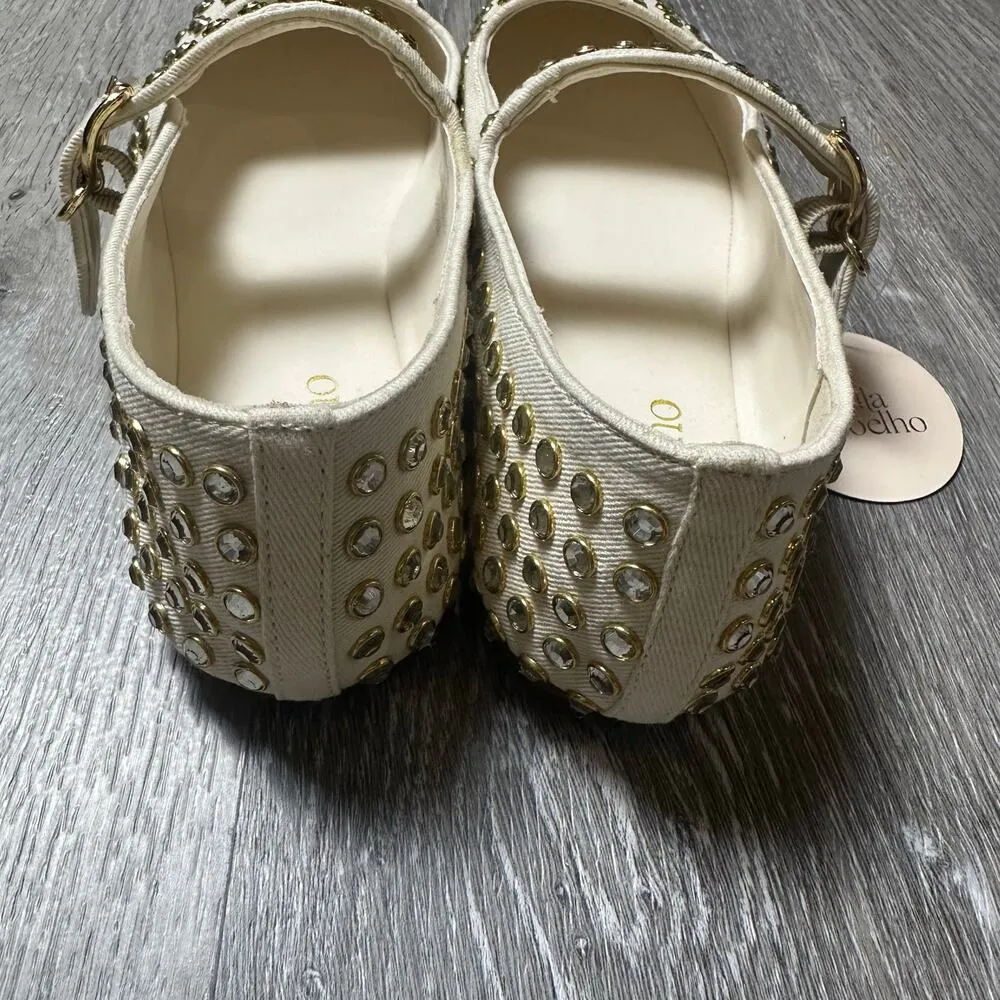 Camila Coelho Princess Rhinestone Mary Jane Flats - Image 7