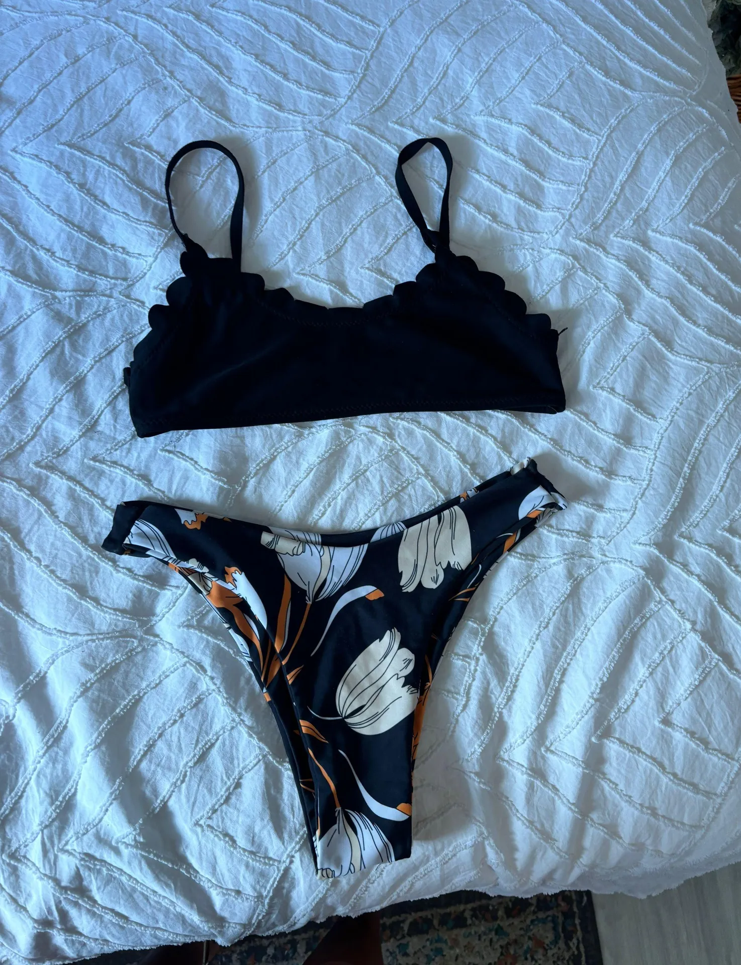 Black Top Printed Bottoms - Image 3