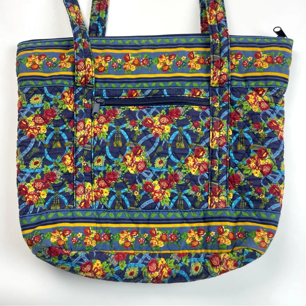 Floral Tote Bag Quilted‎ Women Shoulder Purse Momcore Zip - Image 2