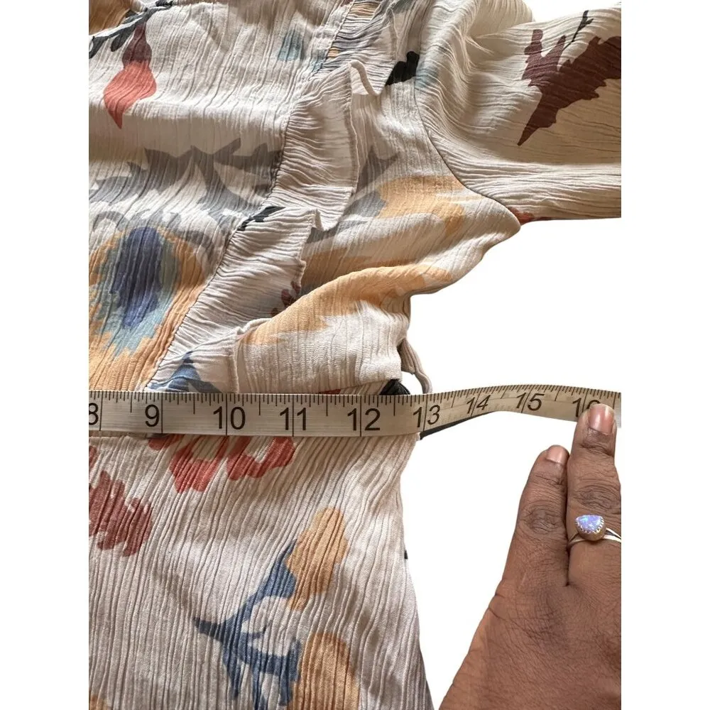 Vintage 90s Floral Print Maxi Dress Ruffle & Empire Waist Tiered Fairy Modest Size undefined - Image 10