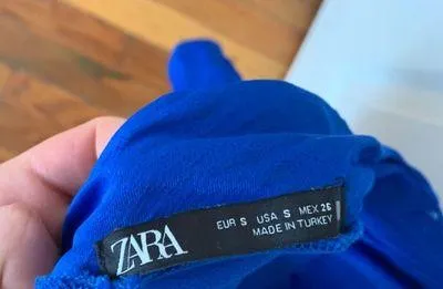ZARA Blue Satin Top - Image 4