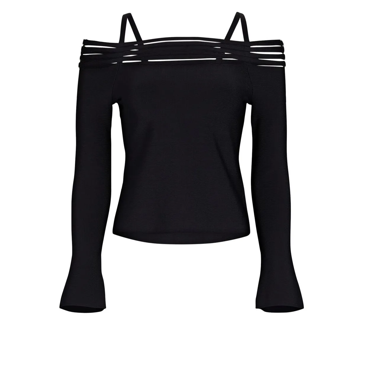 Jonathan Simkhai Sarah Compact Rib NWT Top Size‎ XS Black - Image 5