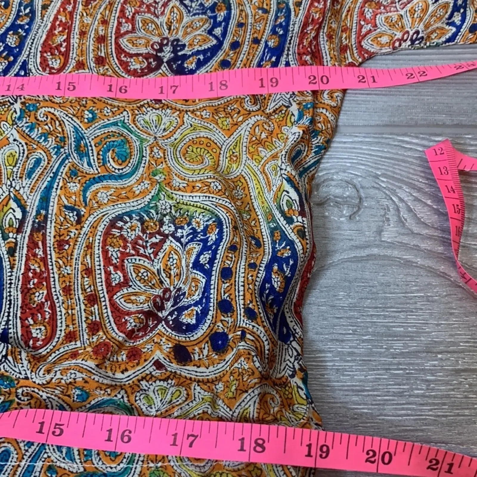 Tolani silk paisley print drawstring mini dress sz XS Anthropologie - Image 5